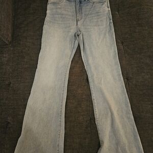 Express Denim Flare Jeans in Light Blue